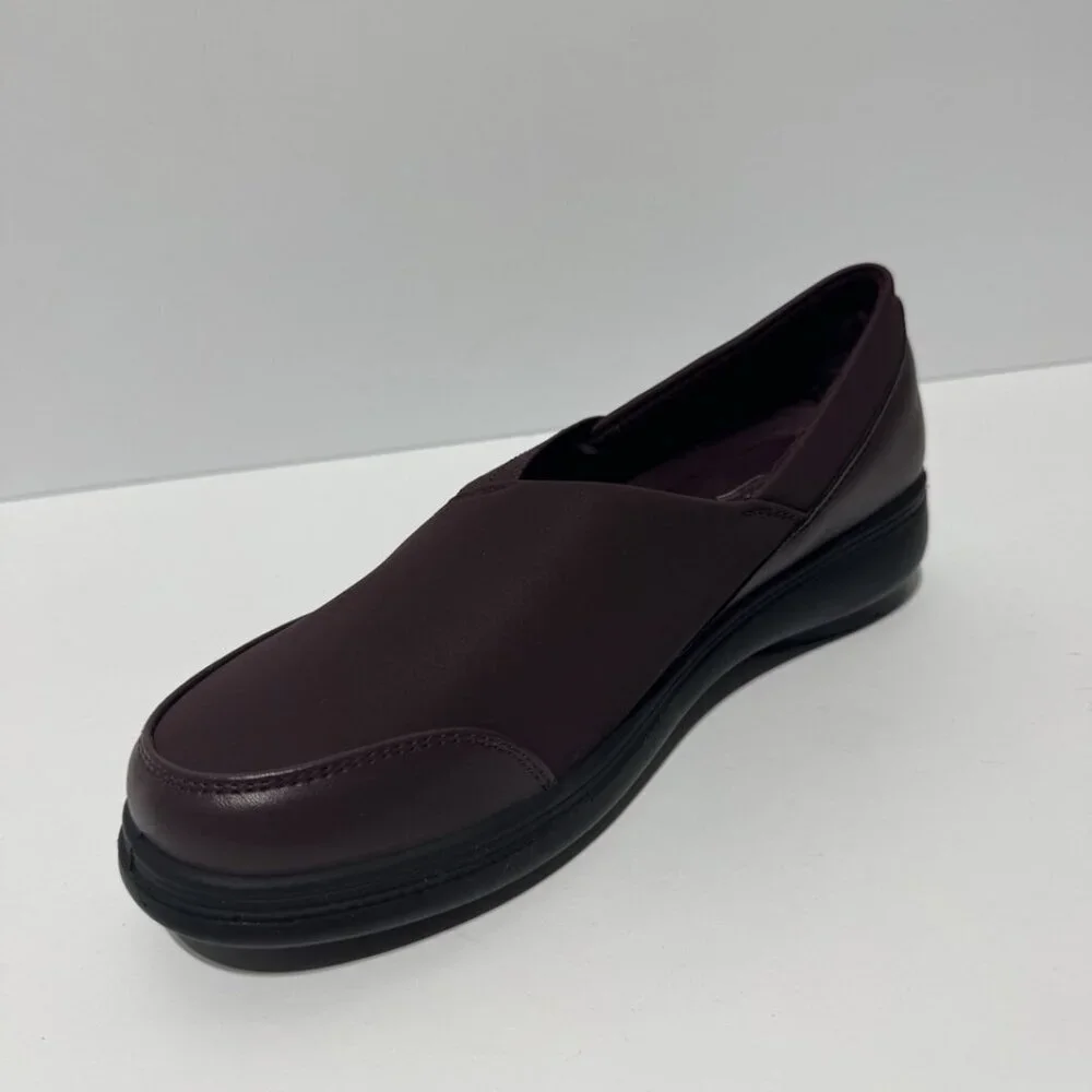 Easy Street Womens Irene Loafer Burgundy Size 7WW